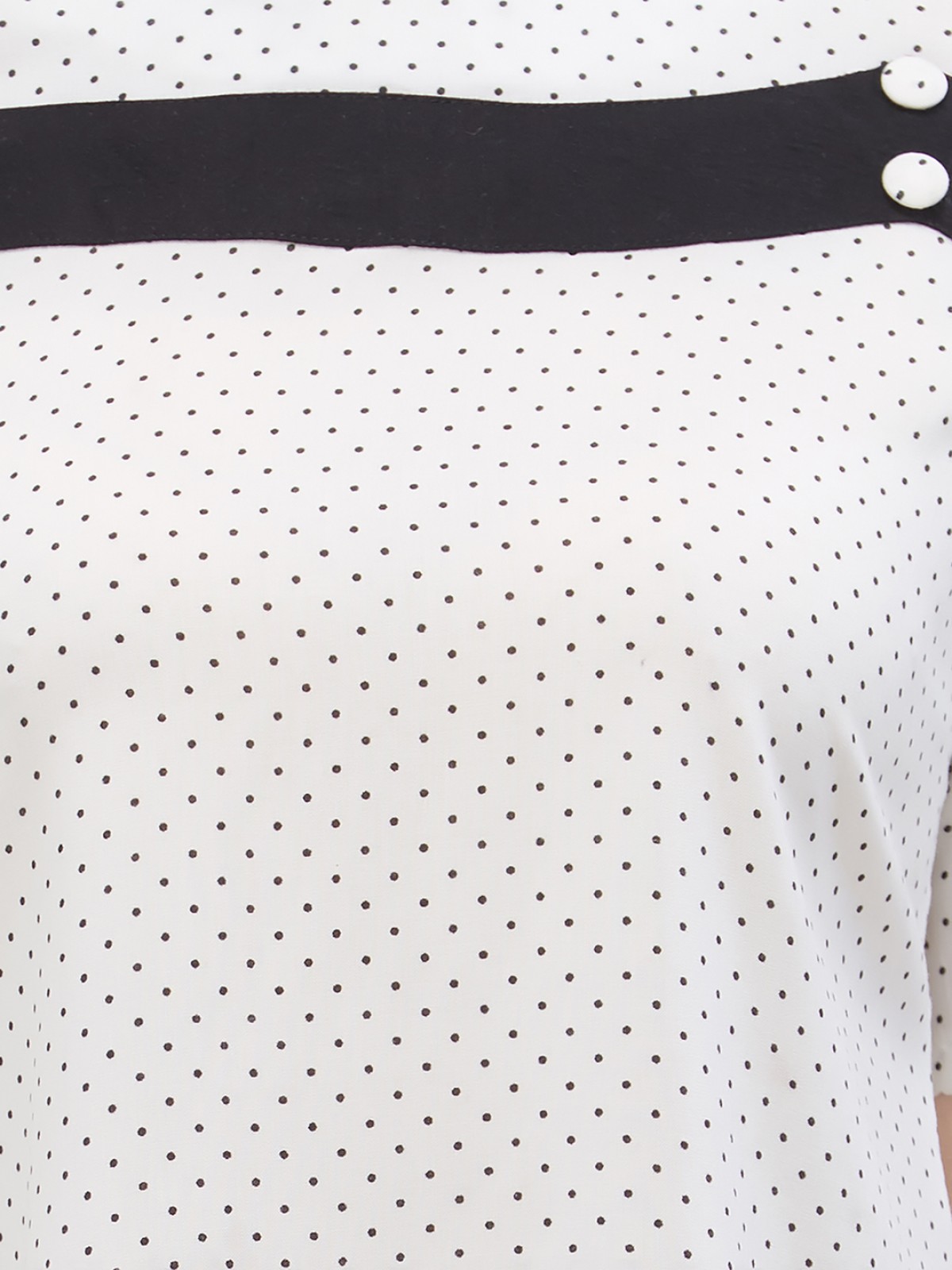 White Black Small Polkadots Crop Top